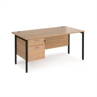 Click to view product details and reviews for Office Desk Rectangular Desk 1600mm With Pedestal Beech Top With Black Frame 800mm Depth Maestro 25 Mh16p2kb. Click to view product details and reviews for Office Desk Rectangular Desk 1600mm With Pedestal Beech Top With Black Frame 800mm Depth Maestro 25 Mh16p2kb.