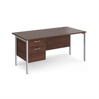 Click to view product details and reviews for Office Desk Rectangular Desk 1600mm With Pedestal Walnut Top With Silver Frame 800mm Depth Maestro 25 Mh16p2sw. Click to view product details and reviews for Office Desk Rectangular Desk 1600mm With Pedestal Walnut Top With Silver Frame 800mm Depth Maestro 25 Mh16p2sw.