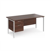 Click to view product details and reviews for Office Desk Rectangular Desk 1600mm With Pedestal Walnut Top With White Frame 800mm Depth Maestro 25 Mh16p2whw. Click to view product details and reviews for Office Desk Rectangular Desk 1600mm With Pedestal Walnut Top With White Frame 800mm Depth Maestro 25 Mh16p2whw.