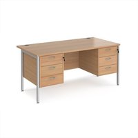 Click to view product details and reviews for Office Desk Rectangular Desk 1600mm With Double Pedestal Beech Top With Silver Frame 800mm Depth Maestro 25 Mh16p33sb. Click to view product details and reviews for Office Desk Rectangular Desk 1600mm With Double Pedestal Beech Top With Silver Frame 800mm Depth Maestro 25 Mh16p33sb.
