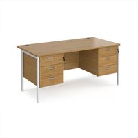 Click to view product details and reviews for Office Desk Rectangular Desk 1600mm With Double Pedestal Oak Top With White Frame 800mm Depth Maestro 25 Mh16p33who. Click to view product details and reviews for Office Desk Rectangular Desk 1600mm With Double Pedestal Oak Top With White Frame 800mm Depth Maestro 25 Mh16p33who.