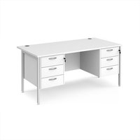Click to view product details and reviews for Office Desk Rectangular Desk 1600mm With Double Pedestal White Top With White Frame 800mm Depth Maestro 25 Mh16p33whwh. Click to view product details and reviews for Office Desk Rectangular Desk 1600mm With Double Pedestal White Top With White Frame 800mm Depth Maestro 25 Mh16p33whwh.
