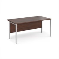 Click to view product details and reviews for Maestro 25 Straight Desk 1600mm X 800mm Silver H Frame Leg Walnut Top. Click to view product details and reviews for Maestro 25 Straight Desk 1600mm X 800mm Silver H Frame Leg Walnut Top.