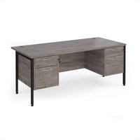 Click to view product details and reviews for Maestro 25 Straight Desk 1800mm X 800mm With Two X 2 Drawer Pedestals Black H Frame Leg Grey Oak Top. Click to view product details and reviews for Maestro 25 Straight Desk 1800mm X 800mm With Two X 2 Drawer Pedestals Black H Frame Leg Grey Oak Top.