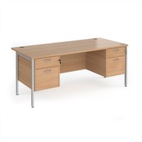 Click to view product details and reviews for Office Desk Rectangular Desk 1800mm With Double Pedestal Beech Top With Silver Frame 800mm Depth Maestro 25 Mh18p22sb. Click to view product details and reviews for Office Desk Rectangular Desk 1800mm With Double Pedestal Beech Top With Silver Frame 800mm Depth Maestro 25 Mh18p22sb.