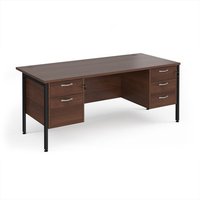 Click to view product details and reviews for Office Desk Rectangular Desk 1800mm With Double Pedestal Walnut Top With Black Frame 800mm Depth Maestro 25 Mh18p23kw. Click to view product details and reviews for Office Desk Rectangular Desk 1800mm With Double Pedestal Walnut Top With Black Frame 800mm Depth Maestro 25 Mh18p23kw.