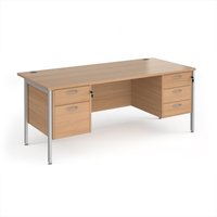 Click to view product details and reviews for Office Desk Rectangular Desk 1800mm With Double Pedestal Beech Top With Silver Frame 800mm Depth Maestro 25 Mh18p23sb. Click to view product details and reviews for Office Desk Rectangular Desk 1800mm With Double Pedestal Beech Top With Silver Frame 800mm Depth Maestro 25 Mh18p23sb.