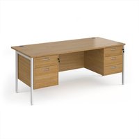 Click to view product details and reviews for Office Desk Rectangular Desk 1800mm With Double Pedestal Oak Top With White Frame 800mm Depth Maestro 25 Mh18p23who. Click to view product details and reviews for Office Desk Rectangular Desk 1800mm With Double Pedestal Oak Top With White Frame 800mm Depth Maestro 25 Mh18p23who.
