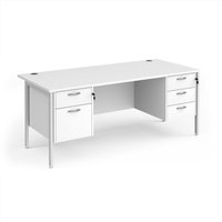 Click to view product details and reviews for Office Desk Rectangular Desk 1800mm With Double Pedestal White Top With White Frame 800mm Depth Maestro 25 Mh18p23whwh. Click to view product details and reviews for Office Desk Rectangular Desk 1800mm With Double Pedestal White Top With White Frame 800mm Depth Maestro 25 Mh18p23whwh.