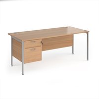 Click to view product details and reviews for Office Desk Rectangular Desk 1800mm With Pedestal Beech Top With Silver Frame 800mm Depth Maestro 25 Mh18p2sb. Click to view product details and reviews for Office Desk Rectangular Desk 1800mm With Pedestal Beech Top With Silver Frame 800mm Depth Maestro 25 Mh18p2sb.