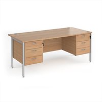 Click to view product details and reviews for Office Desk Rectangular Desk 1800mm With Double Pedestal Beech Top With Silver Frame 800mm Depth Maestro 25 Mh18p33sb. Click to view product details and reviews for Office Desk Rectangular Desk 1800mm With Double Pedestal Beech Top With Silver Frame 800mm Depth Maestro 25 Mh18p33sb.