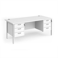 Click to view product details and reviews for Office Desk Rectangular Desk 1800mm With Double Pedestal White Top With White Frame 800mm Depth Maestro 25 Mh18p33whwh. Click to view product details and reviews for Office Desk Rectangular Desk 1800mm With Double Pedestal White Top With White Frame 800mm Depth Maestro 25 Mh18p33whwh.