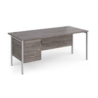Click to view product details and reviews for Maestro 25 Straight Desk 1800mm X 800mm With 3 Drawer Pedestal Silver H Frame Leg Grey Oak Top. Click to view product details and reviews for Maestro 25 Straight Desk 1800mm X 800mm With 3 Drawer Pedestal Silver H Frame Leg Grey Oak Top.