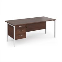 Click to view product details and reviews for Office Desk Rectangular Desk 1800mm With Pedestal Walnut Top With White Frame 800mm Depth Maestro 25 Mh18p3whw. Click to view product details and reviews for Office Desk Rectangular Desk 1800mm With Pedestal Walnut Top With White Frame 800mm Depth Maestro 25 Mh18p3whw.
