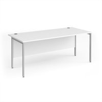 Click to view product details and reviews for Maestro 25 Straight Desk 1800mm X 800mm Silver H Frame Leg White Top. Click to view product details and reviews for Maestro 25 Straight Desk 1800mm X 800mm Silver H Frame Leg White Top.