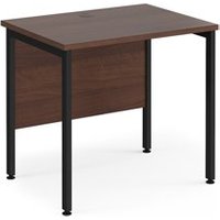 Click to view product details and reviews for Maestro 25 Straight Desk 800mm X 600mm Black H Frame Leg Walnut Top. Click to view product details and reviews for Maestro 25 Straight Desk 800mm X 600mm Black H Frame Leg Walnut Top.
