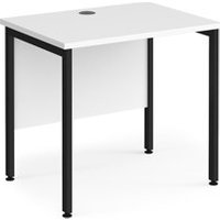 Click to view product details and reviews for Maestro 25 Straight Desk 800mm X 600mm Black H Frame Leg White Top. Click to view product details and reviews for Maestro 25 Straight Desk 800mm X 600mm Black H Frame Leg White Top.