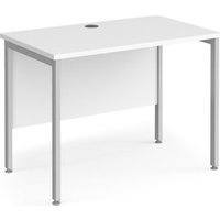 Click to view product details and reviews for Office Desk 1000mm Rectangular Desk With H Frame Leg White Tops With Silver Frames 600mm Depth Maestro 25. Click to view product details and reviews for Office Desk 1000mm Rectangular Desk With H Frame Leg White Tops With Silver Frames 600mm Depth Maestro 25.