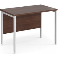 Click to view product details and reviews for Office Desk 1000mm Rectangular Desk With H Frame Leg Walnut Tops With White Frames 600mm Depth Maestro 25. Click to view product details and reviews for Office Desk 1000mm Rectangular Desk With H Frame Leg Walnut Tops With White Frames 600mm Depth Maestro 25.