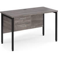 Click to view product details and reviews for Maestro 25 Straight Desk 1200mm X 600mm With 2 Drawer Pedestal Black H Frame Leg Grey Oak Top. Click to view product details and reviews for Maestro 25 Straight Desk 1200mm X 600mm With 2 Drawer Pedestal Black H Frame Leg Grey Oak Top.