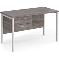 Click to view product details and reviews for Maestro 25 Straight Desk 1200mm X 600mm With 2 Drawer Pedestal White H Frame Leg Grey Oak Top. Click to view product details and reviews for Maestro 25 Straight Desk 1200mm X 600mm With 2 Drawer Pedestal White H Frame Leg Grey Oak Top.