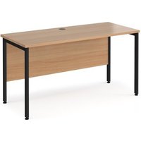 Click to view product details and reviews for Office Desk 1400mm Rectangular Desk With H Frame Leg Beech Tops With Black Frames 600mm Depth Maestro 25. Click to view product details and reviews for Office Desk 1400mm Rectangular Desk With H Frame Leg Beech Tops With Black Frames 600mm Depth Maestro 25.