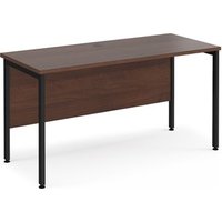 Click to view product details and reviews for Office Desk 1400mm Rectangular Desk With H Frame Leg Walnut Tops With Black Frames 600mm Depth Maestro 25. Click to view product details and reviews for Office Desk 1400mm Rectangular Desk With H Frame Leg Walnut Tops With Black Frames 600mm Depth Maestro 25.