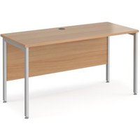 Click to view product details and reviews for Office Desk 1400mm Rectangular Desk With H Frame Leg Beech Tops With Silver Frames 600mm Depth Maestro 25. Click to view product details and reviews for Office Desk 1400mm Rectangular Desk With H Frame Leg Beech Tops With Silver Frames 600mm Depth Maestro 25.
