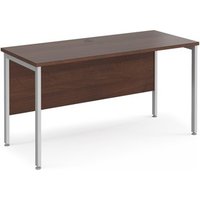 Click to view product details and reviews for Office Desk 1400mm Rectangular Desk With H Frame Leg Walnut Tops With Silver Frames 600mm Depth Maestro 25. Click to view product details and reviews for Office Desk 1400mm Rectangular Desk With H Frame Leg Walnut Tops With Silver Frames 600mm Depth Maestro 25.