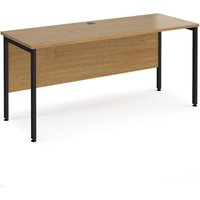 Click to view product details and reviews for Office Desk 1600mm Rectangular Desk With H Frame Leg Oak Tops With Black Frames 600mm Depth Maestro 25. Click to view product details and reviews for Office Desk 1600mm Rectangular Desk With H Frame Leg Oak Tops With Black Frames 600mm Depth Maestro 25.