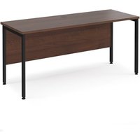 Click to view product details and reviews for Office Desk 1600mm Rectangular Desk With H Frame Leg Walnut Tops With Black Frames 600mm Depth Maestro 25. Click to view product details and reviews for Office Desk 1600mm Rectangular Desk With H Frame Leg Walnut Tops With Black Frames 600mm Depth Maestro 25.