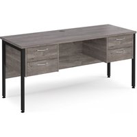 Click to view product details and reviews for Maestro 25 Straight Desk 1600mm X 600mm With Two X 2 Drawer Pedestals Black H Frame Leg Grey Oak Top. Click to view product details and reviews for Maestro 25 Straight Desk 1600mm X 600mm With Two X 2 Drawer Pedestals Black H Frame Leg Grey Oak Top.