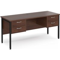 Click to view product details and reviews for Office Desk Rectangular Desk 1600mm With Double Pedestal Walnut Top With Black Frame 600mm Depth Maestro 25 Mh616p22kw. Click to view product details and reviews for Office Desk Rectangular Desk 1600mm With Double Pedestal Walnut Top With Black Frame 600mm Depth Maestro 25 Mh616p22kw.