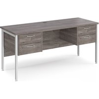 Click to view product details and reviews for Maestro 25 Straight Desk 1600mm X 600mm With Two X 2 Drawer Pedestals White H Frame Leg Grey Oak Top. Click to view product details and reviews for Maestro 25 Straight Desk 1600mm X 600mm With Two X 2 Drawer Pedestals White H Frame Leg Grey Oak Top.