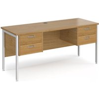 Click to view product details and reviews for Office Desk Rectangular Desk 1600mm With Double Pedestal Oak Top With White Frame 600mm Depth Maestro 25 Mh616p22who. Click to view product details and reviews for Office Desk Rectangular Desk 1600mm With Double Pedestal Oak Top With White Frame 600mm Depth Maestro 25 Mh616p22who.