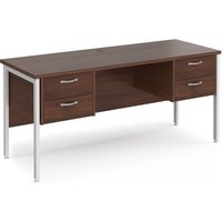 Click to view product details and reviews for Office Desk Rectangular Desk 1600mm With Double Pedestal Walnut Top With White Frame 600mm Depth Maestro 25 Mh616p22whw. Click to view product details and reviews for Office Desk Rectangular Desk 1600mm With Double Pedestal Walnut Top With White Frame 600mm Depth Maestro 25 Mh616p22whw.