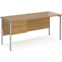 Click to view product details and reviews for Office Desk Rectangular Desk 1600mm With Pedestal Oak Top With Silver Frame 600mm Depth Maestro 25 Mh616p2so. Click to view product details and reviews for Office Desk Rectangular Desk 1600mm With Pedestal Oak Top With Silver Frame 600mm Depth Maestro 25 Mh616p2so.