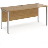 Click to view product details and reviews for Office Desk 1600mm Rectangular Desk With H Frame Leg Oak Tops With Silver Frames 600mm Depth Maestro 25. Click to view product details and reviews for Office Desk 1600mm Rectangular Desk With H Frame Leg Oak Tops With Silver Frames 600mm Depth Maestro 25.