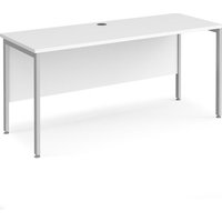 Click to view product details and reviews for Office Desk 1600mm Rectangular Desk With H Frame Leg White Tops With Silver Frames 600mm Depth Maestro 25. Click to view product details and reviews for Office Desk 1600mm Rectangular Desk With H Frame Leg White Tops With Silver Frames 600mm Depth Maestro 25.