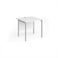 Click to view product details and reviews for Office Desk 800mm Rectangular Desk With H Frame Leg White Tops With Silver Frames 800mm Depth Maestro 25. Click to view product details and reviews for Office Desk 800mm Rectangular Desk With H Frame Leg White Tops With Silver Frames 800mm Depth Maestro 25.