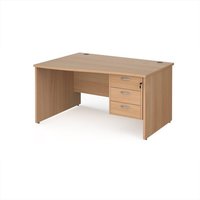 Click to view product details and reviews for Office Desk Left Hand Wave Desk 1400mm With Pedestal Beech Top And Panel End Leg Maestro 25 Mp14wlp3b. Click to view product details and reviews for Office Desk Left Hand Wave Desk 1400mm With Pedestal Beech Top And Panel End Leg Maestro 25 Mp14wlp3b.