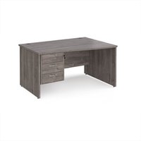 Click to view product details and reviews for Maestro 25 Right Hand Wave Desk 1400mm Wide With 3 Drawer Pedestal Grey Oak Top With Panel End Leg. Click to view product details and reviews for Maestro 25 Right Hand Wave Desk 1400mm Wide With 3 Drawer Pedestal Grey Oak Top With Panel End Leg.