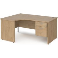 Click to view product details and reviews for Maestro 25 Left Hand Ergonomic Desk 1600mm Wide With 2 Drawer Pedestal Kendal Oak Top With Panel End Leg. Click to view product details and reviews for Maestro 25 Left Hand Ergonomic Desk 1600mm Wide With 2 Drawer Pedestal Kendal Oak Top With Panel End Leg.