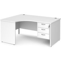 Click to view product details and reviews for Office Desk Left Hand Corner Desk 1600mm With Pedestal White Top And Panel End Leg 1200mm Depth Maestro 25 Mp16elp3wh. Click to view product details and reviews for Office Desk Left Hand Corner Desk 1600mm With Pedestal White Top And Panel End Leg 1200mm Depth Maestro 25 Mp16elp3wh.