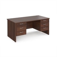 Click to view product details and reviews for Office Desk Rectangular Desk 1600mm With Double Pedestal Walnut Top And Panel End Leg 800mm Depth Maestro 25 Mp16p33w. Click to view product details and reviews for Office Desk Rectangular Desk 1600mm With Double Pedestal Walnut Top And Panel End Leg 800mm Depth Maestro 25 Mp16p33w.