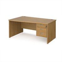 Click to view product details and reviews for Office Desk Left Hand Wave Desk 1600mm With Pedestal Oak Top And Panel End Leg Maestro 25 Mp16wlp3o. Click to view product details and reviews for Office Desk Left Hand Wave Desk 1600mm With Pedestal Oak Top And Panel End Leg Maestro 25 Mp16wlp3o.