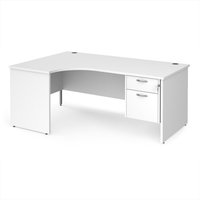 Click to view product details and reviews for Office Desk Left Hand Corner Desk 1800mm With Pedestal White Top And Panel End Leg 1200mm Depth Maestro 25 Mp18elp2wh. Click to view product details and reviews for Office Desk Left Hand Corner Desk 1800mm With Pedestal White Top And Panel End Leg 1200mm Depth Maestro 25 Mp18elp2wh.