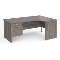 Click to view product details and reviews for Maestro 25 Right Hand Ergonomic Desk 1800mm Wide With 2 Drawer Pedestal Grey Oak Top With Panel End Leg. Click to view product details and reviews for Maestro 25 Right Hand Ergonomic Desk 1800mm Wide With 2 Drawer Pedestal Grey Oak Top With Panel End Leg.