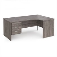 Click to view product details and reviews for Maestro 25 Right Hand Ergonomic Desk 1800mm Wide With 3 Drawer Pedestal Grey Oak Top With Panel End Leg. Click to view product details and reviews for Maestro 25 Right Hand Ergonomic Desk 1800mm Wide With 3 Drawer Pedestal Grey Oak Top With Panel End Leg.