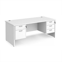 Click to view product details and reviews for Office Desk Rectangular Desk 1800mm With Double Pedestal White Top And Panel End Leg 800mm Depth Maestro 25 Mp18p23wh. Click to view product details and reviews for Office Desk Rectangular Desk 1800mm With Double Pedestal White Top And Panel End Leg 800mm Depth Maestro 25 Mp18p23wh.